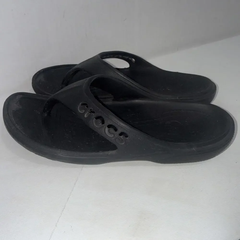 Crocs‎ Classic Gorpcore Outdoor Hiking Fishing Waterproof Black Flip Flop M5 W7